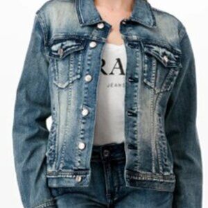 washed denim  jean  jacket size small PARASUCO